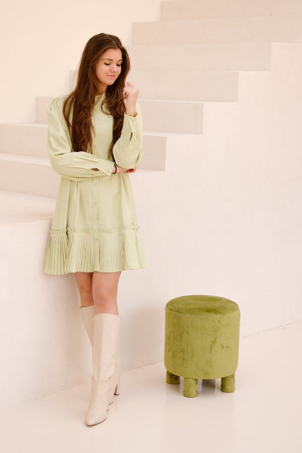 Caitlin dress short green - Bij Keesje - Bij Keesje