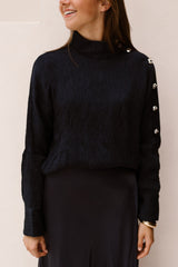 CamelloCC button blouse navy - Bij Keesje - Co'couture - Blouse