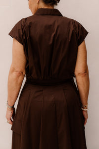 Camicia blouse cioccolato B401 - Bij Keesje - Rinascimento - Blouse