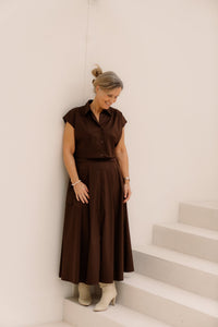 Camicia blouse cioccolato B401 - Bij Keesje - Rinascimento - Blouse