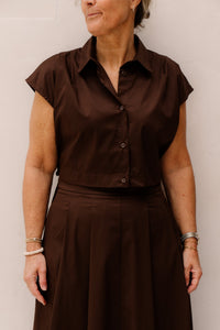 Camicia blouse cioccolato B401 - Bij Keesje - Rinascimento - Blouse