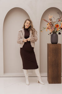 Candice jacket fur beige - Bij Keesje - Bij Keesje