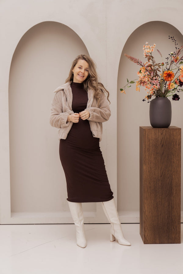 Candice jacket fur beige - Bij Keesje - Bij Keesje