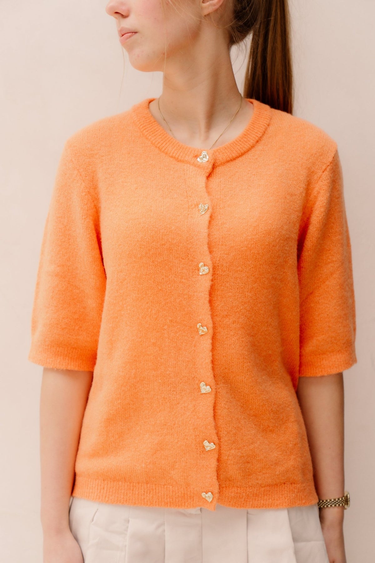 Cardigan s/slve fancy buttons bellini 07005 - Bij Keesje - Esqualo - vest