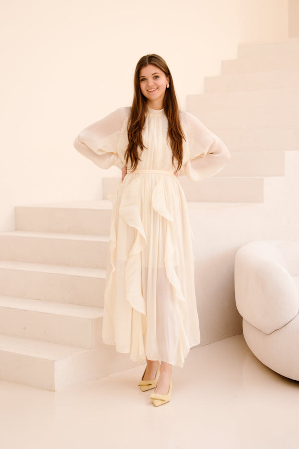 Carlien Dress Vanille - Bij Keesje - Bij - Keesje