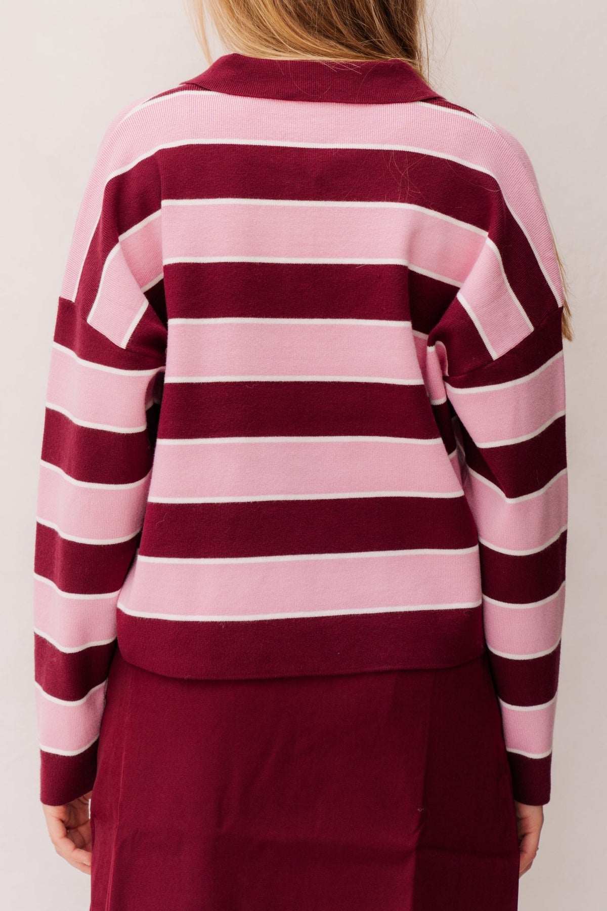 Carlijn polo sweater pink - Bij Keesje - Bij Keesje