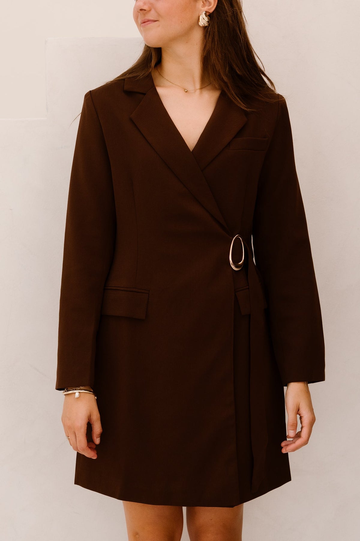 Carmel Dress Dark Brown - Bij Keesje - YDENCE - Jurk