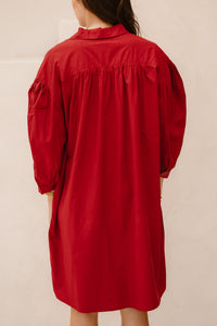 Carmen blouse dress bordeaux - Bij Keesje - Bij Keesje