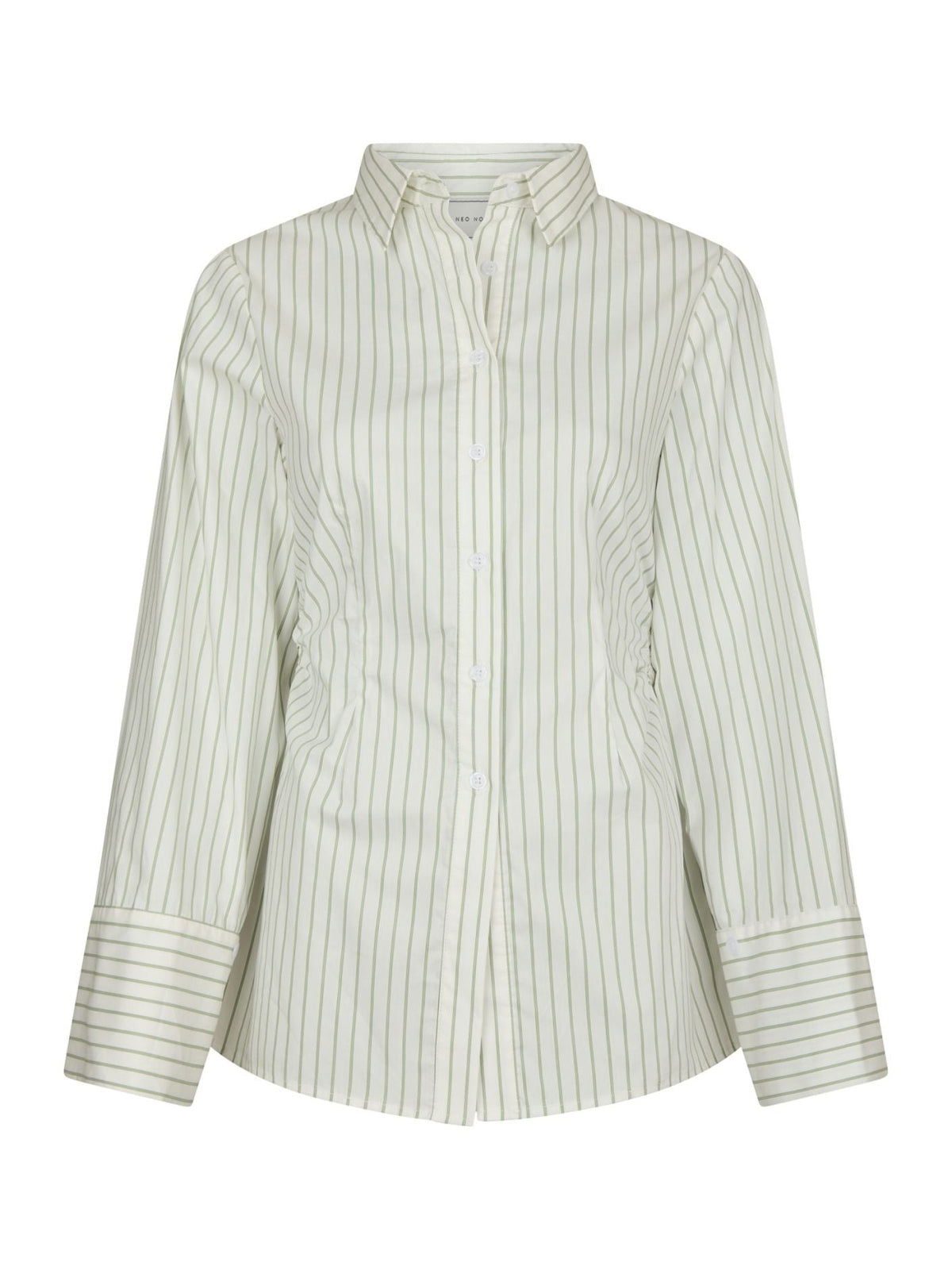 Caroli Stripe Shirt Dusty Green - Bij Keesje - Neo Noir