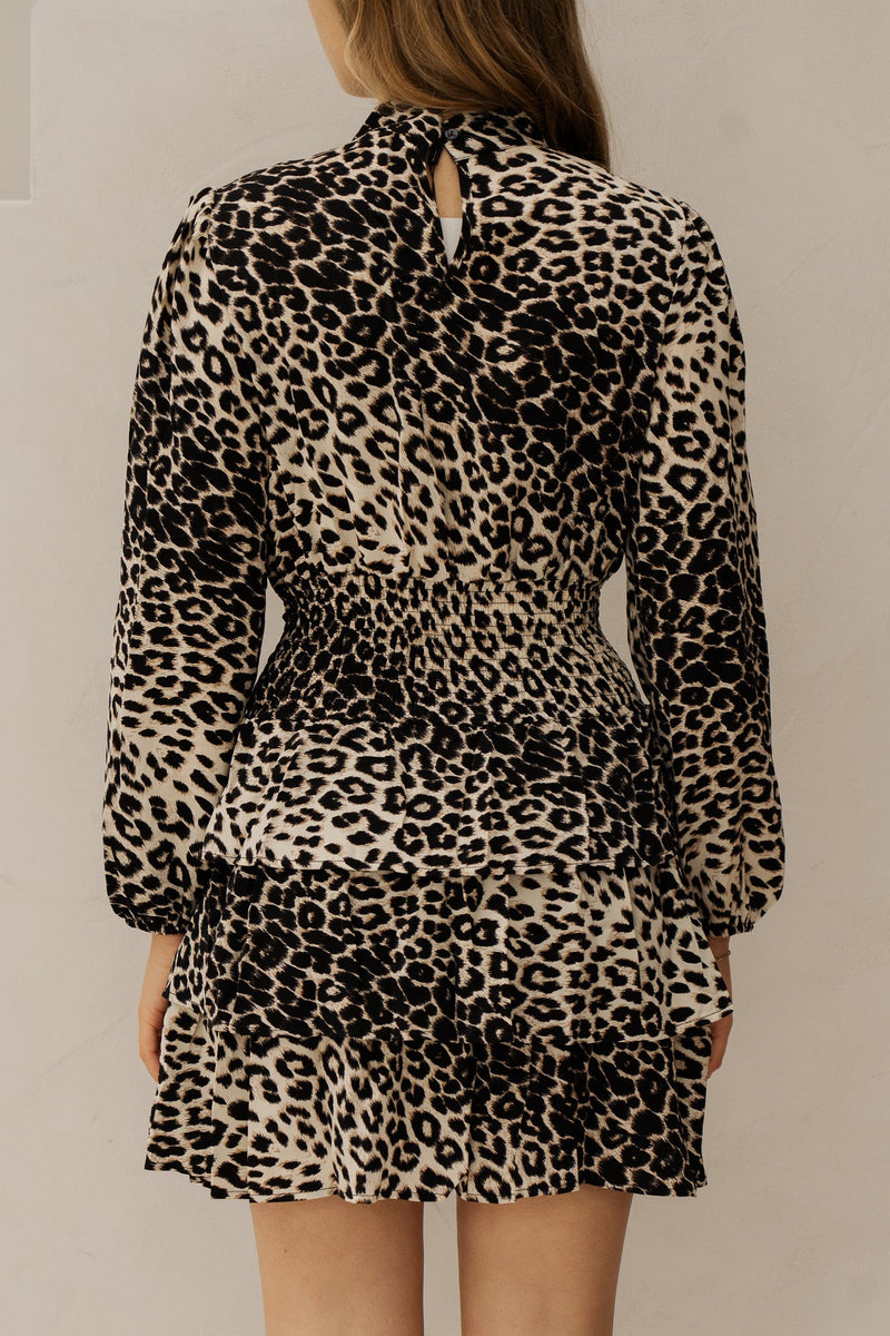 Cato dress short print - Bij Keesje - Neo Noir