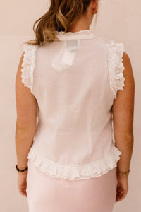 Celia ruffle top white - Bij Keesje - Neo Noir - Top