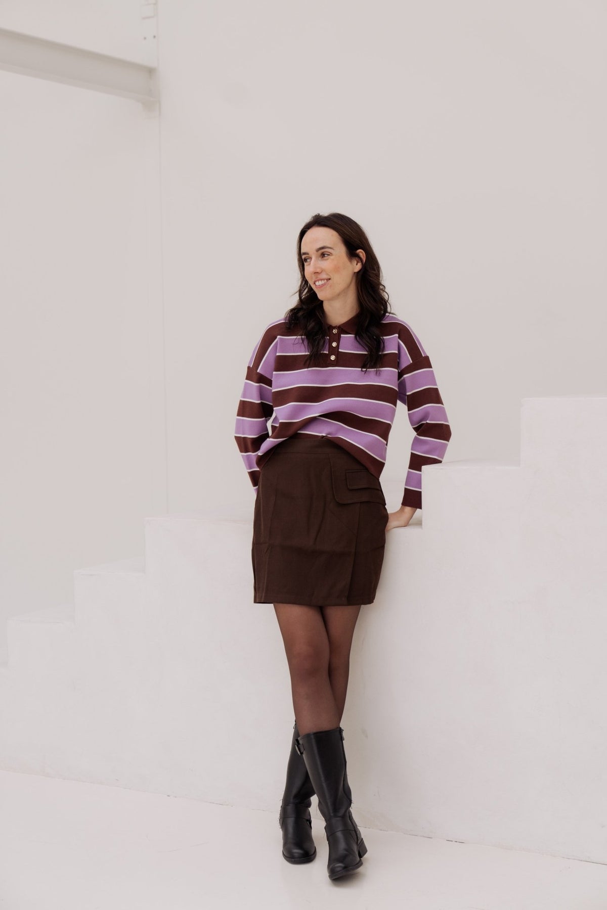 Celine brown skirt - Bij Keesje - Bij Keesje