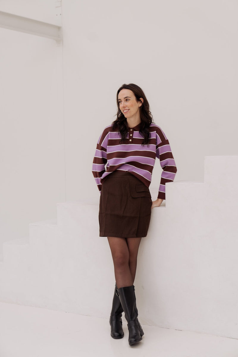 Celine brown skirt - Bij Keesje - Bij Keesje