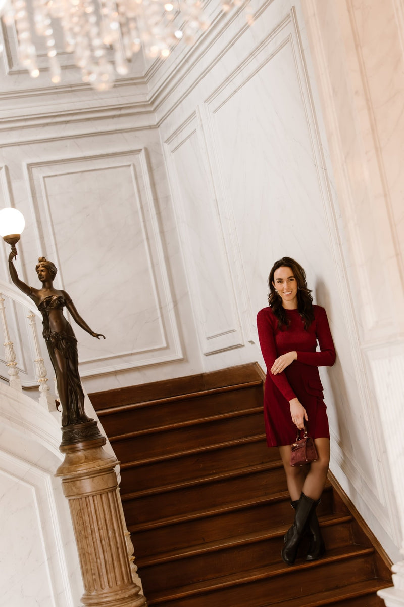 Celine deep bordeaux skirt - Bij Keesje - Bij Keesje