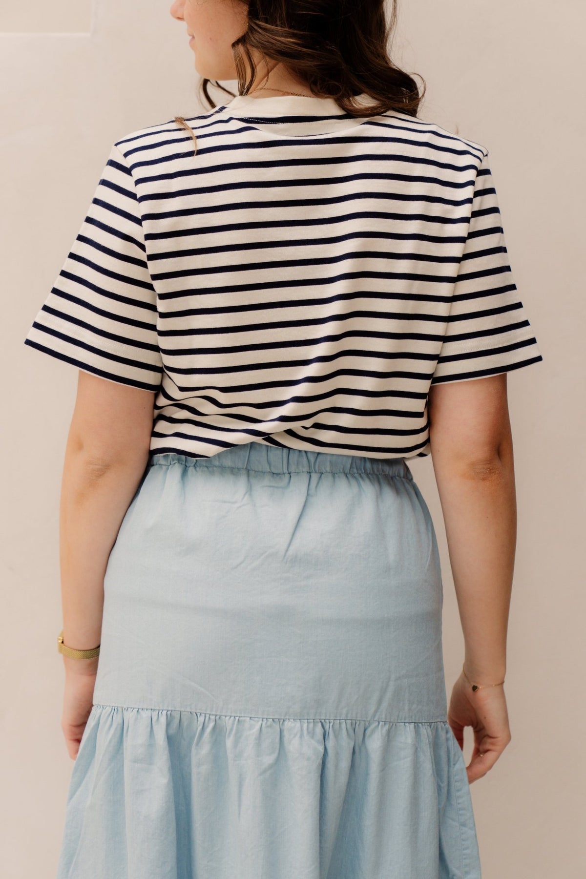 Celine T-Shirt Stripe Navy - Bij Keesje - Elvira - Top
