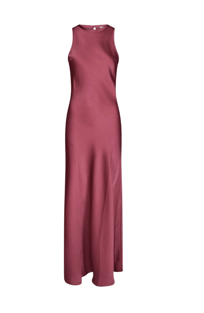 Celinie heavy sateen dress cherry pink - Bij Keesje - Neo Noir - Jurk