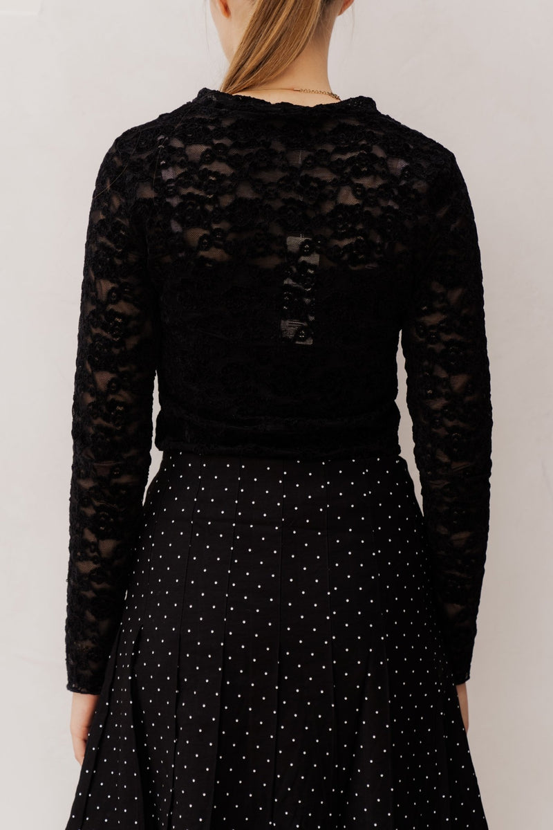 Charlotte kanten top zwart - Bij Keesje - Bij Keesje