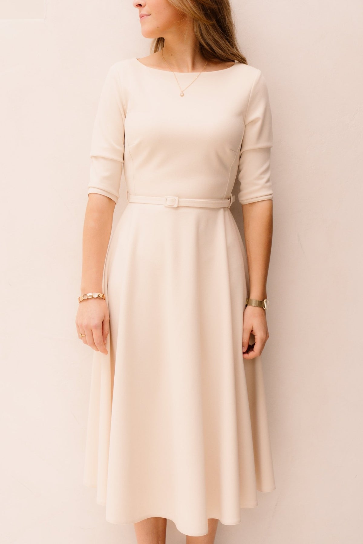 Chiaro Dress Beige - Bij Keesje - Rinascimento - Jurk