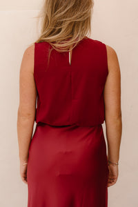 Chisa bordeaux top detail - Bij Keesje - Bij Keesje