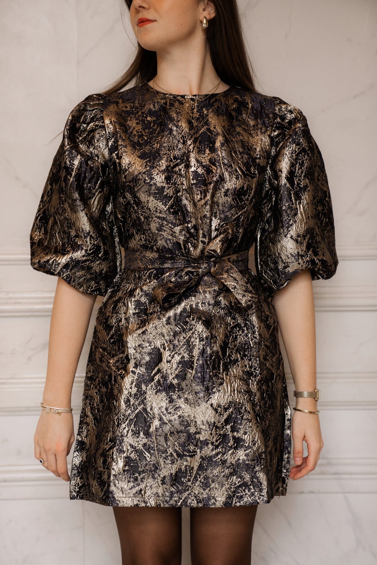 Chloe dress gold - Bij Keesje - Bij Keesje