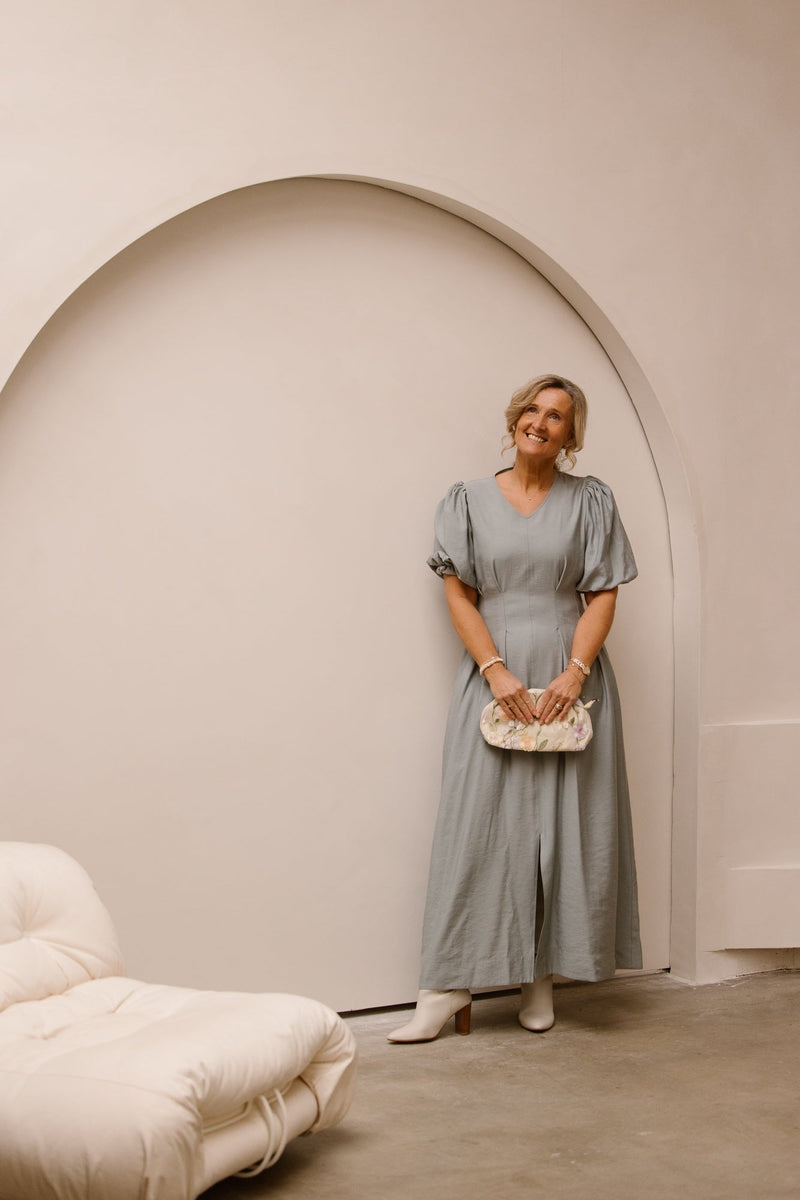 Chloe long dress teal - Bij Keesje - Maere - Jurk