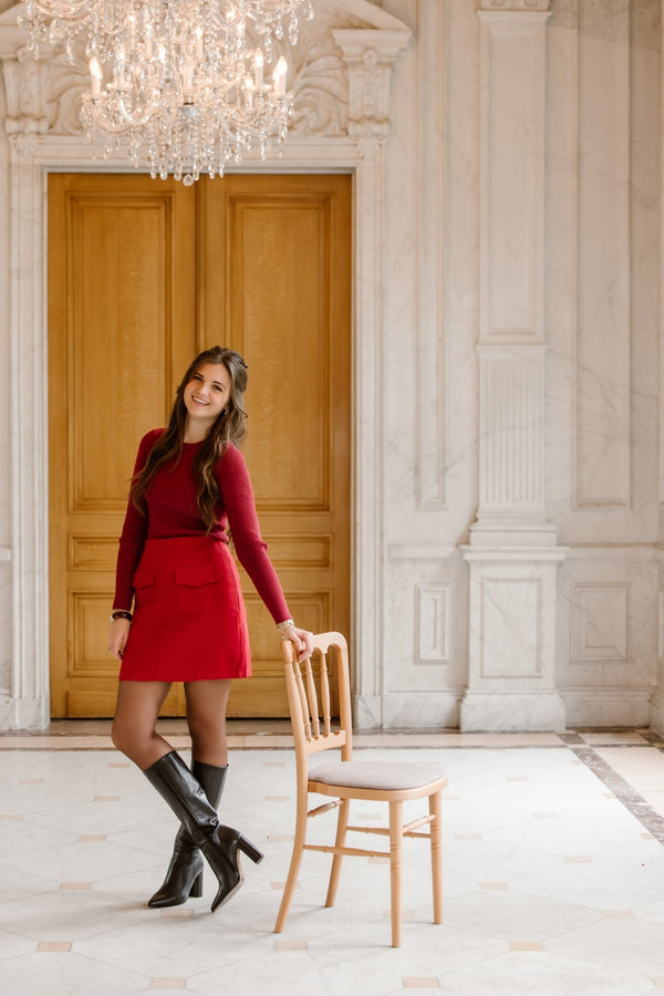 Chloe short skirt bordeaux - Bij Keesje - Bij Keesje