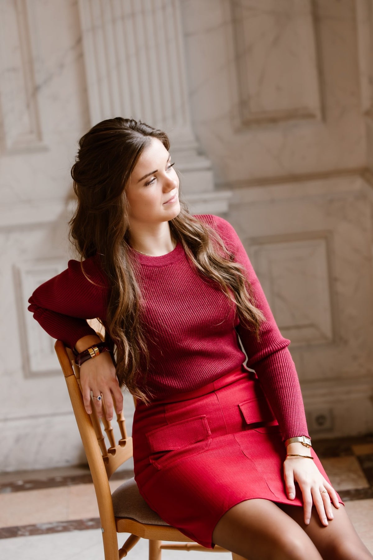 Chloe short skirt bordeaux - Bij Keesje - Bij Keesje