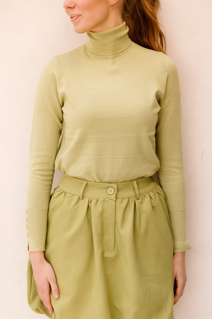 Cilly basis col groen - Bij Keesje - Bij Keesje