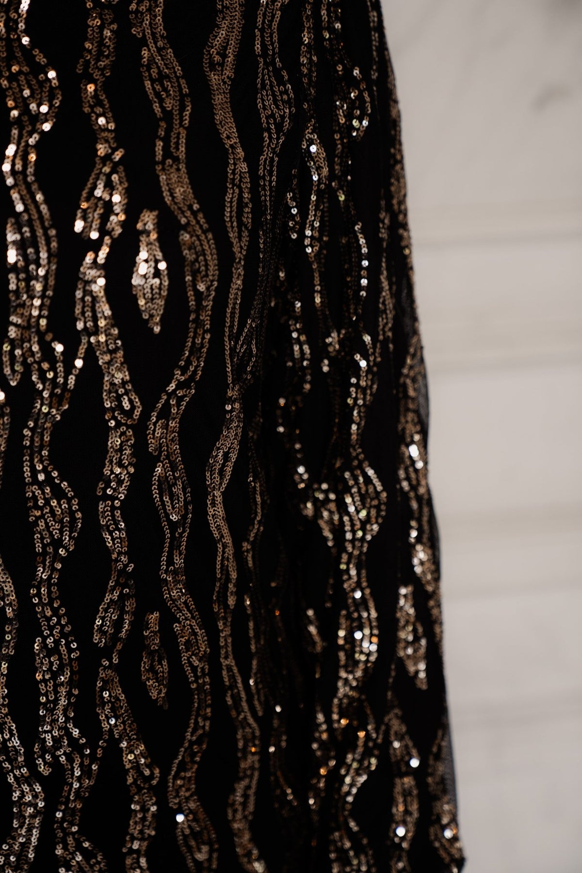 Claire paillet dress black/gold - Bij Keesje - Bij Keesje