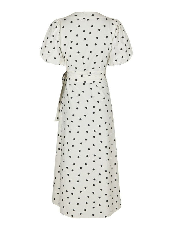 Clarine Linen Dot Dress White - Bij Keesje - Neo Noir - Jurk