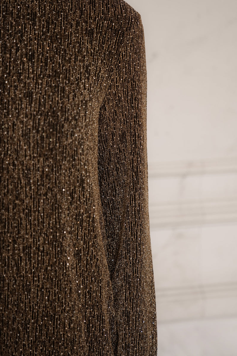 Claudi glitter dress gold - Bij Keesje - Bij Keesje