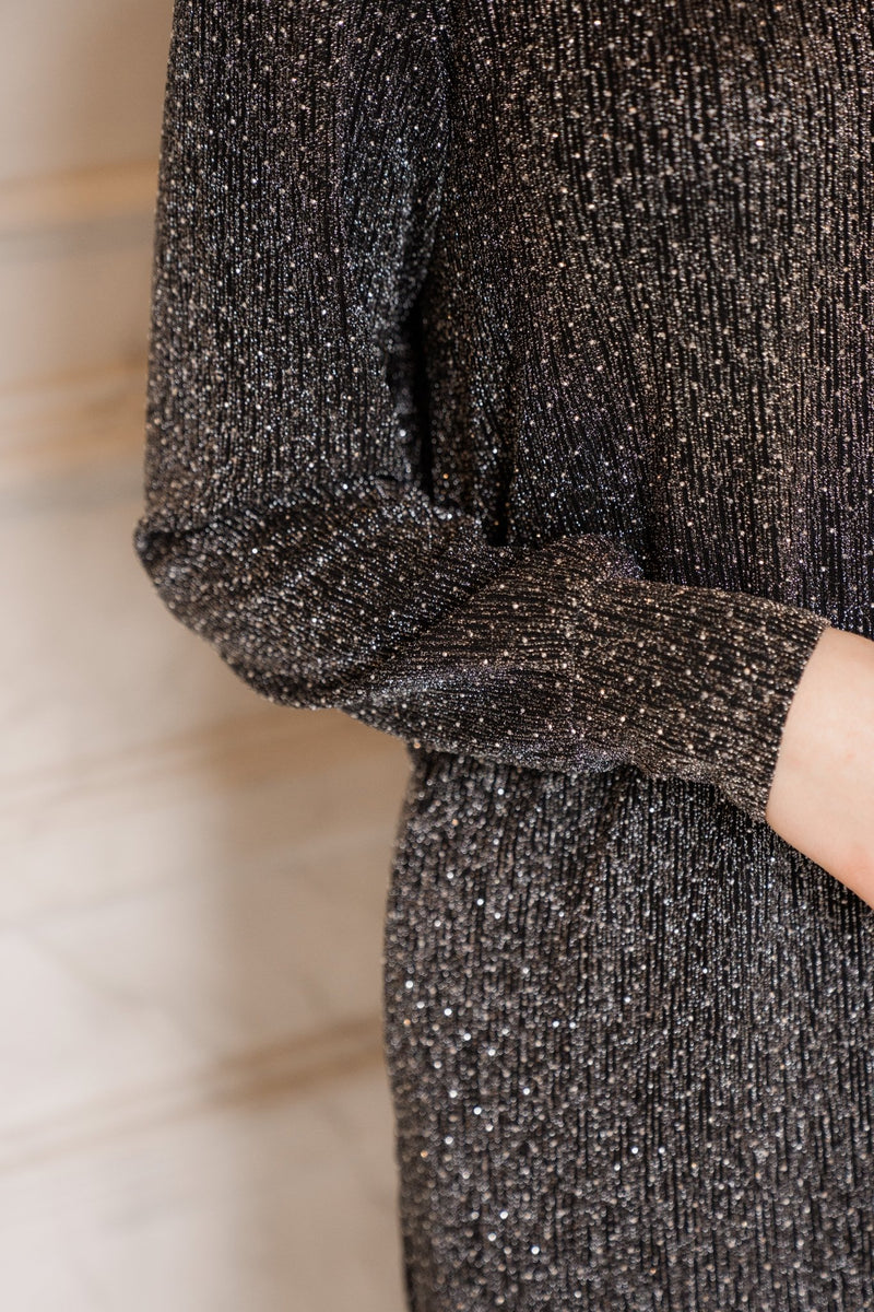 Claudi glitter dress silver - Bij Keesje - Bij Keesje