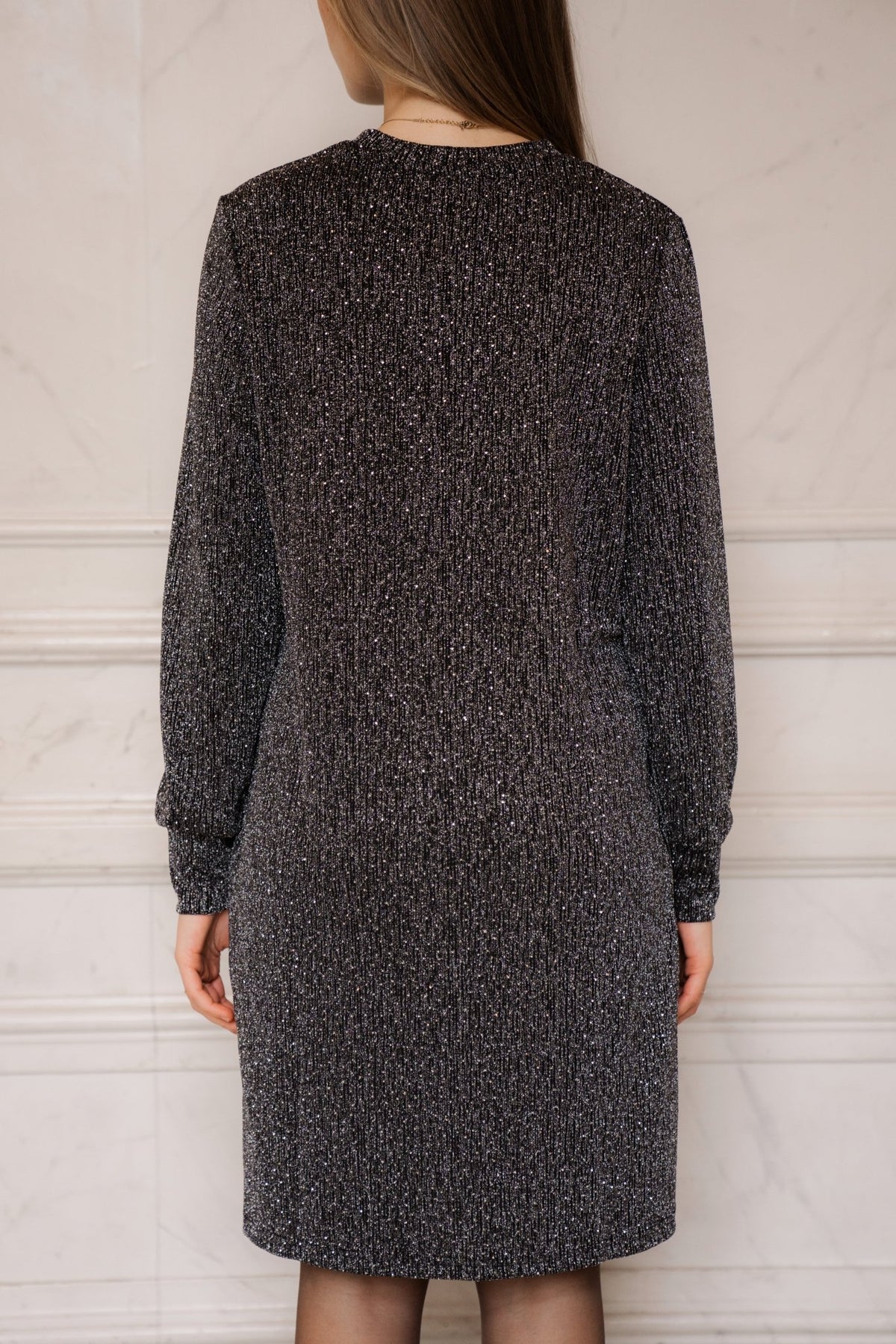 Claudi glitter dress silver - Bij Keesje - Bij Keesje