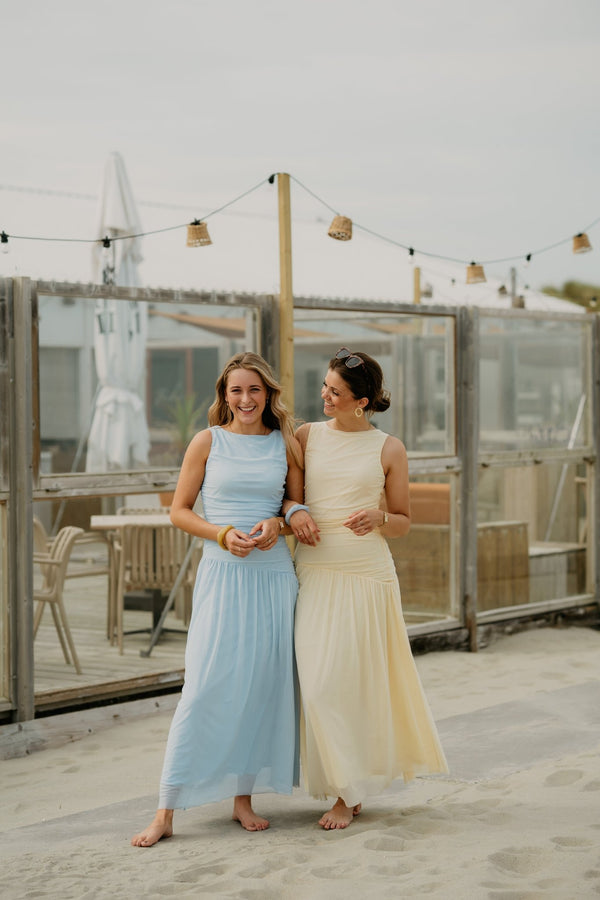 Cludine Mesh Dress Light Yellow - Bij Keesje - Neo Noir - Jurk