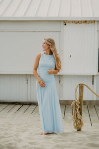 Cludine Mesh Dress Lightblue - Bij Keesje - Neo Noir - Jurk