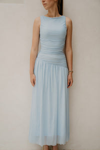Cludine Mesh Dress Lightblue - Bij Keesje - Neo Noir - Jurk