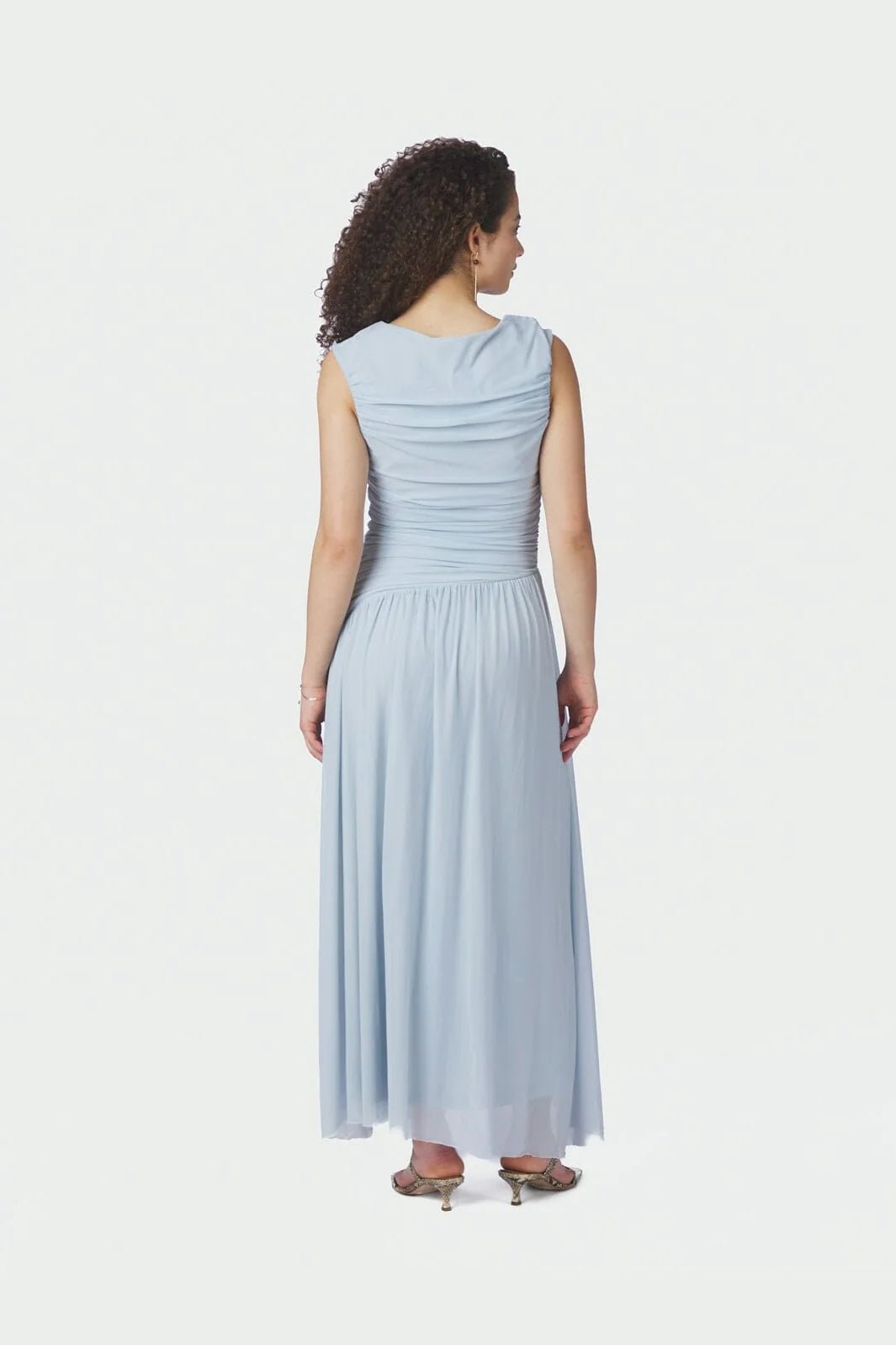 Cludine Mesh Dress Lightblue - Bij Keesje - Neo Noir - Jurk