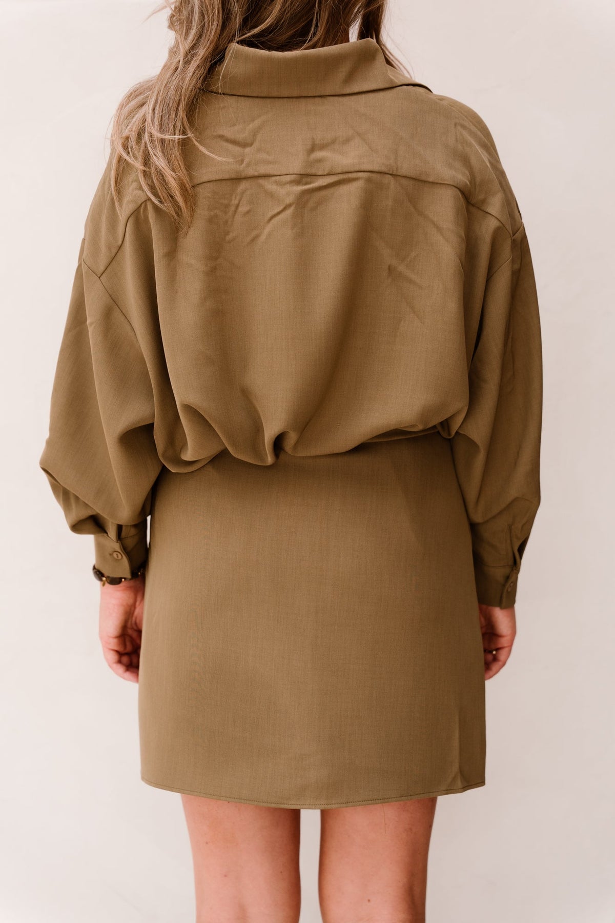 Coco blouse dress khaki - Bij Keesje - Bij Keesje - jurk