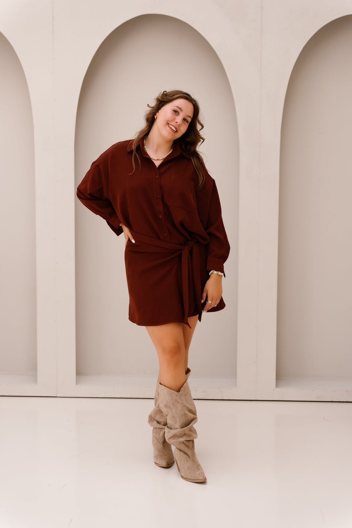 Coco blouse dress plum - Bij Keesje - Bij Keesje - jurk
