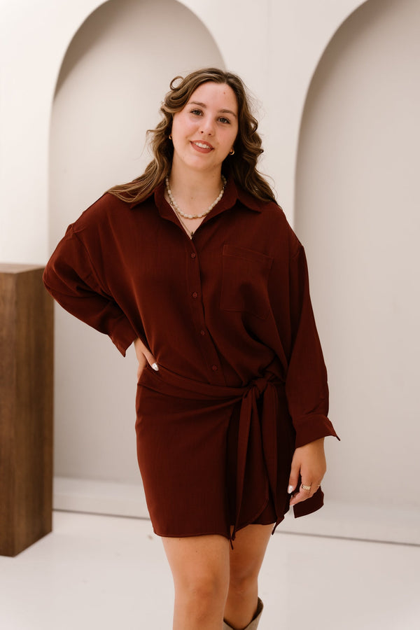 Coco blouse dress plum - Bij Keesje - Bij Keesje - jurk