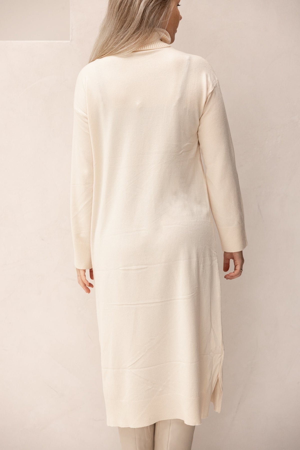 Col sweater dress beige - Bij Keesje - Bij Keesje