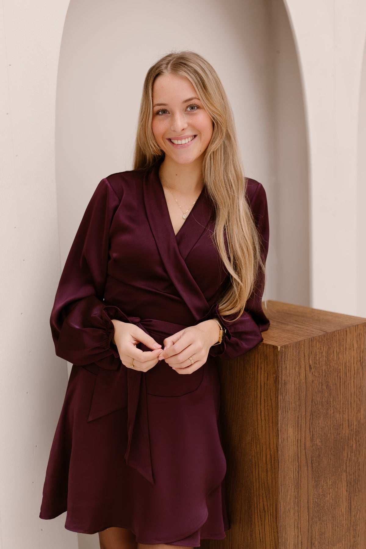 Colbie heavy sateen dress - Bij Keesje - Neo Noir