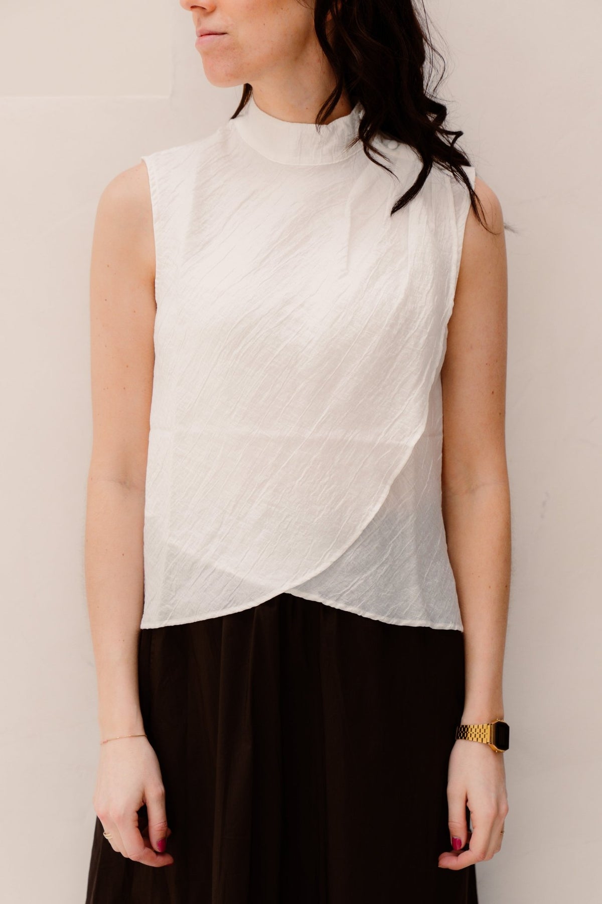 ConnyCC Drape Top White - Bij Keesje - Co'couture - Top