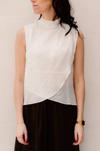 ConnyCC Drape Top White - Bij Keesje - Co'couture - Top