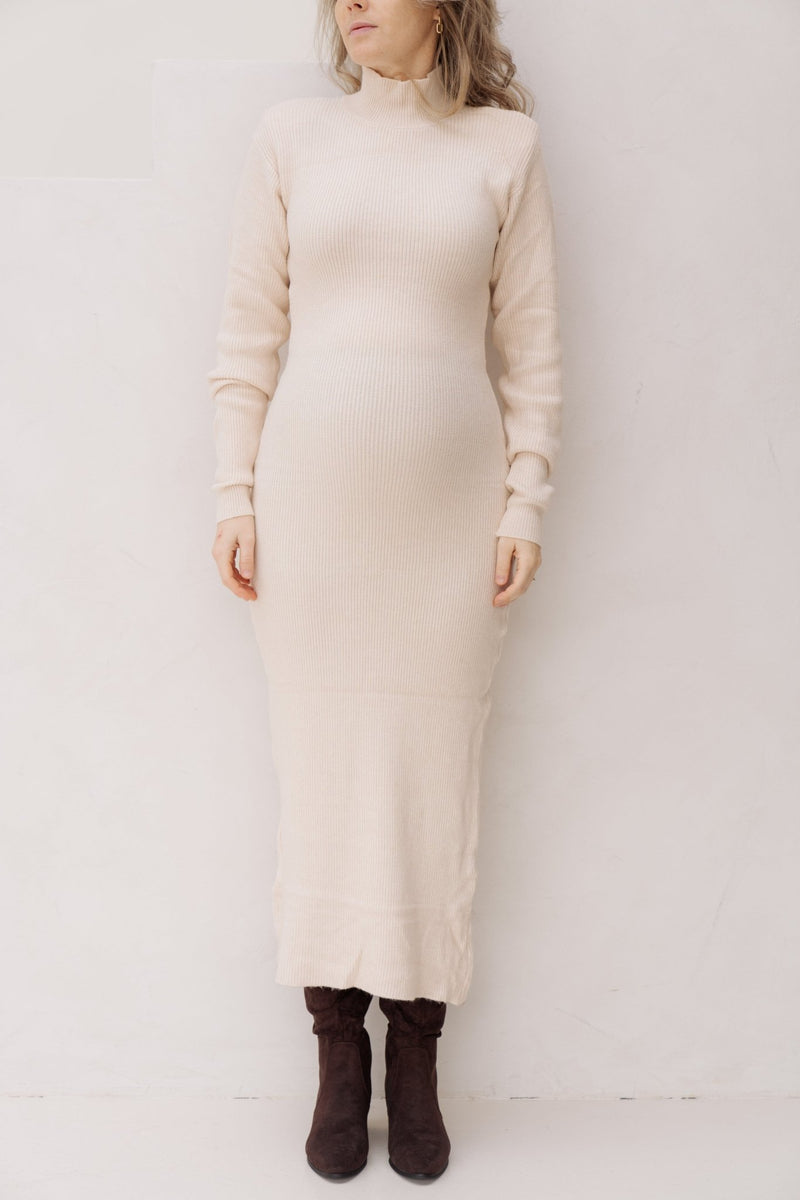 Cornelia sweater dress beige - Bij Keesje - Bij Keesje