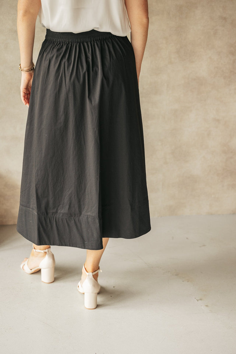 Cotton crisp skirt black - Bij Keesje