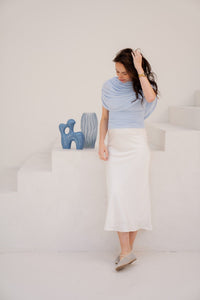 Cottuna drapy mesh top light Blue - Bij Keesje - Neo Noir - Top