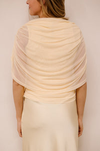 Cottuna drapy mesh top light yellow - Bij Keesje - Neo Noir - Top