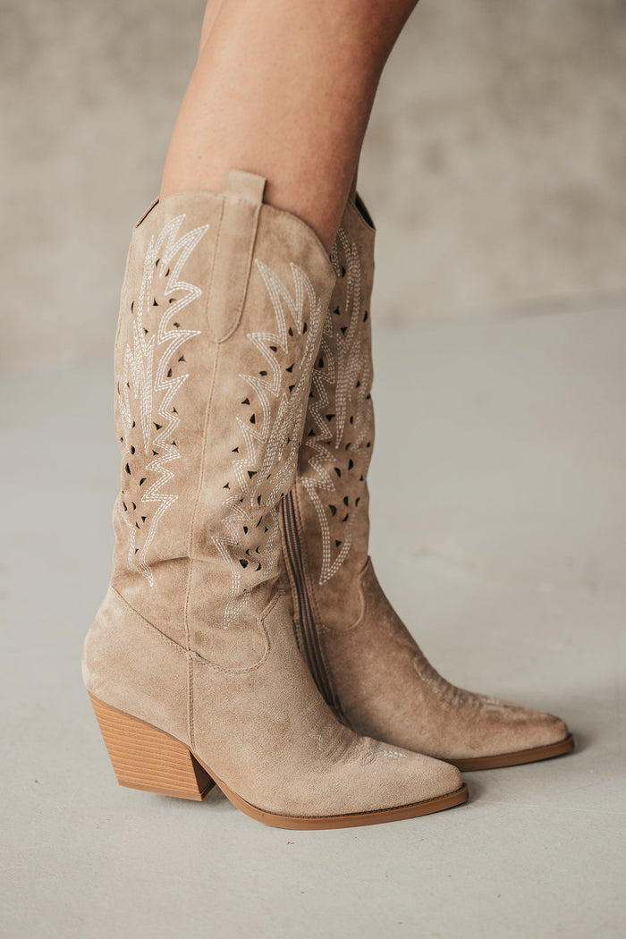 Cowboyboot werkje taupe - Bij Keesje - Bij Keesje