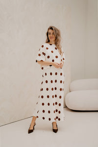 Cream - brown dots top - Bij Keesje - Sisters Point - Top